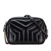 サンローラン ルル ボーリング チェーン ショルダーバッグ 457588 ブラック レザー レディース SAINT LAURENT 【中古】